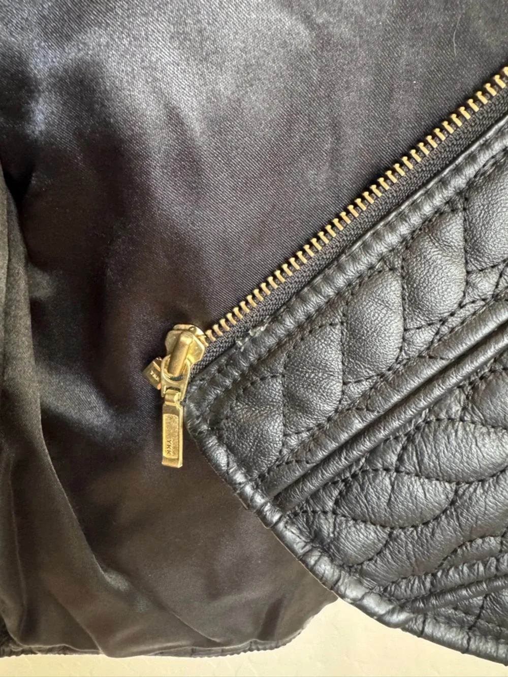 Oscar Kids Luxe Black Quilted 100% Leather Biker Jacket with Plush Fur Collar - Picture 6 of 6